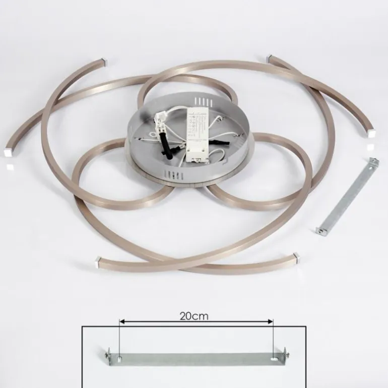 Plafonnier Cojcam LED Nickel mat, 3 lumières