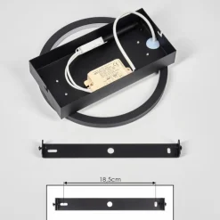 Plafonnier Cornol LED Écru, Noir, 1 lumière