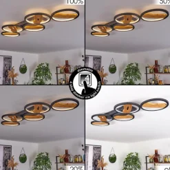 Plafonnier Cornol LED Écru, Noir, 1 lumière