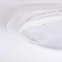Plafonnier Cure LED Blanc, 1 lumière, Télécommandes, Changeur de couleurs