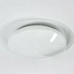 Plafonnier Cure LED Blanc, 1 lumière, Télécommandes, Changeur de couleurs