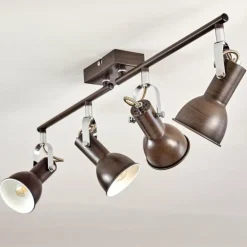 Plafonnier Danikon Brun, 4 lumières