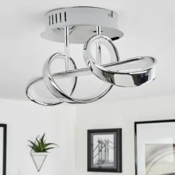 Plafonnier Dauntey LED Chrome, 1 lumière