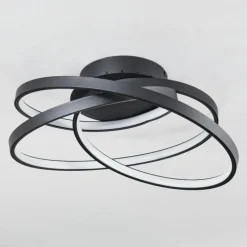 Plafonnier Demaine LED Noir, 1 lumière