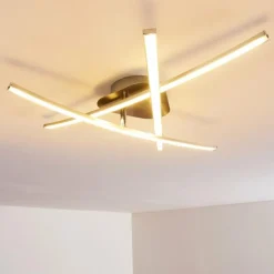 Plafonnier Deneb LED Nickel mat, 3 lumières