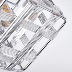 Plafonnier Desrue Chrome, Argenté, 4 lumières