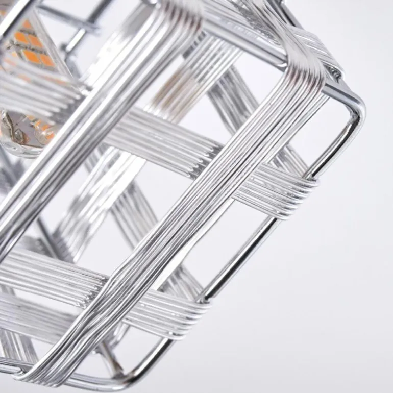 Plafonnier Desrue Chrome, Argenté, 4 lumières