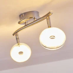 Plafonnier Donot LED Nickel mat, 2 lumières
