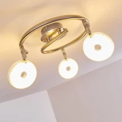 Plafonnier Donot LED Nickel mat, 3 lumières