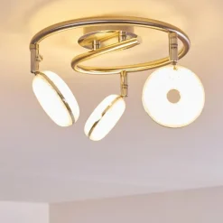 Plafonnier Donot LED Nickel mat, 3 lumières