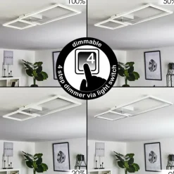 Plafonnier Doyon LED Blanc, 1 lumière