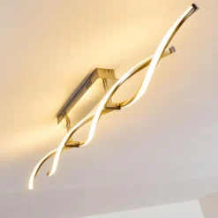 Plafonnier Dundas LED Acier inoxydable, 2 lumières