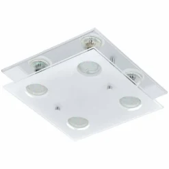 Plafonnier Eglo ARBORIO LED Chrome, 4 lumières