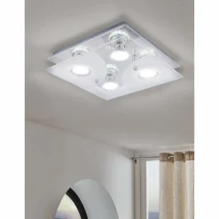 Plafonnier Eglo CABI LED Chrome, 4 lumières