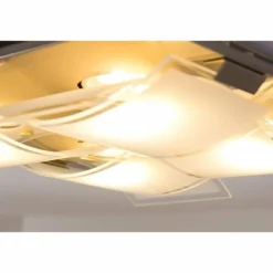 Plafonnier Eglo GUADIANO LED Nickel mat, 4 lumières