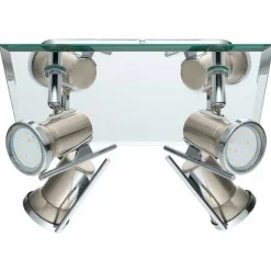 Plafonnier Eglo TAMARA LED Chrome, Nickel mat, 4 lumières