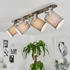 Plafonnier Eglo VILLABATE Noir, 4 lumières