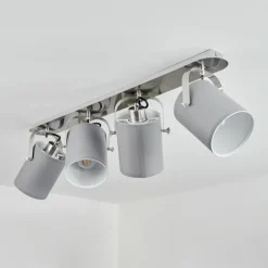 Plafonnier Eglo VILLABATE Noir, 4 lumières