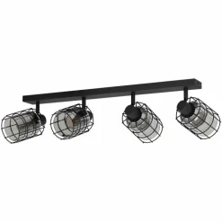 Plafonnier Eglo-Leuchten CONSACA Noir, 4 lumières