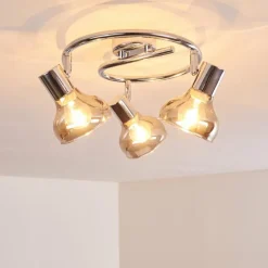 Plafonnier Esberg Chrome, 3 lumières