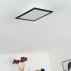 Plafonnier Essaouira LED Noir, 1 lumière, Télécommandes