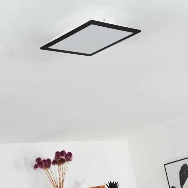 Plafonnier Essaouira LED Noir, 1 lumière, Télécommandes