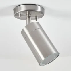 plafonnier extérieur Bessiebelle Acier inoxydable, Blanc, 1 lumière