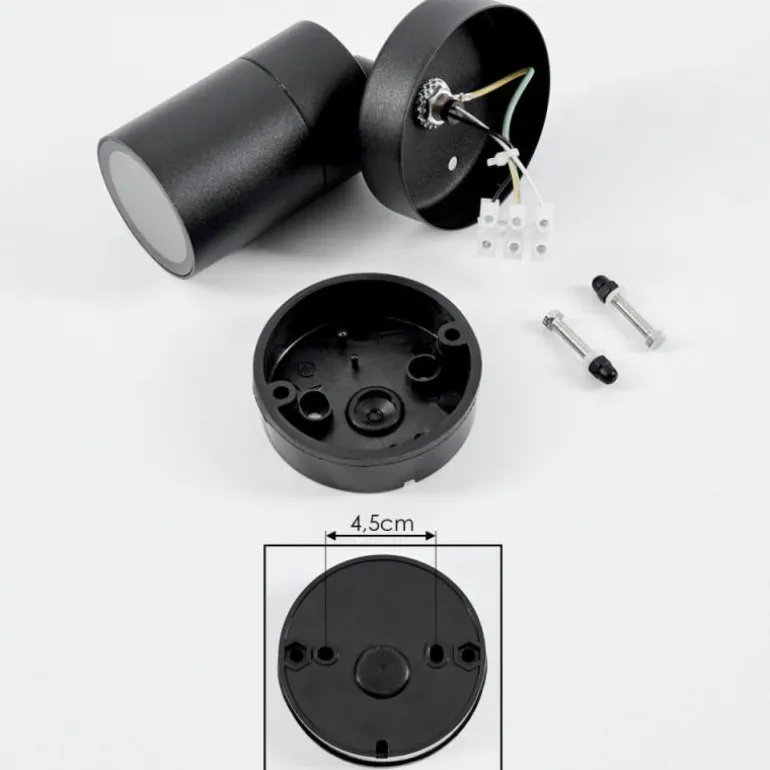 plafonnier extérieur Corneda Noir, 1 lumière