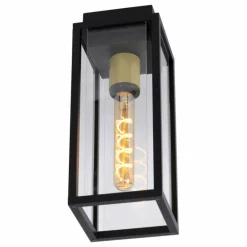 plafonnier extérieur Lucide LAURENS Noir, 1 lumière