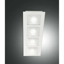 Plafonnier Fabas Luce Formia LED Blanc, 4 lumières