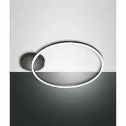 Plafonnier Fabas Luce Giotto LED Noir, 1 lumière