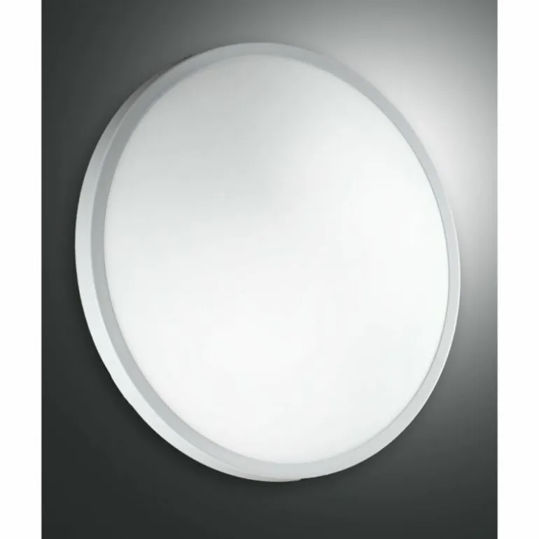 Plafonnier Fabas Luce Plaza LED Blanc, 1 lumière