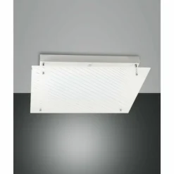 Plafonnier Fabas Luce Plisset LED Blanc, 1 lumière