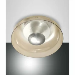 Plafonnier Fabas Luce Vintage LED Aluminium, Blanc, 1 lumière