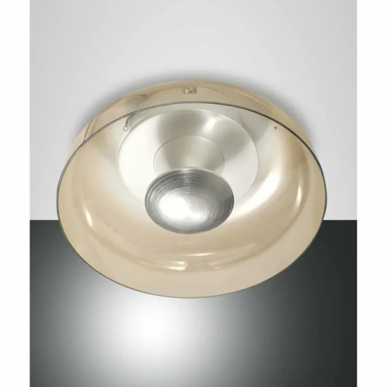 Plafonnier Fabas Luce Vintage LED Aluminium, Blanc, 1 lumière