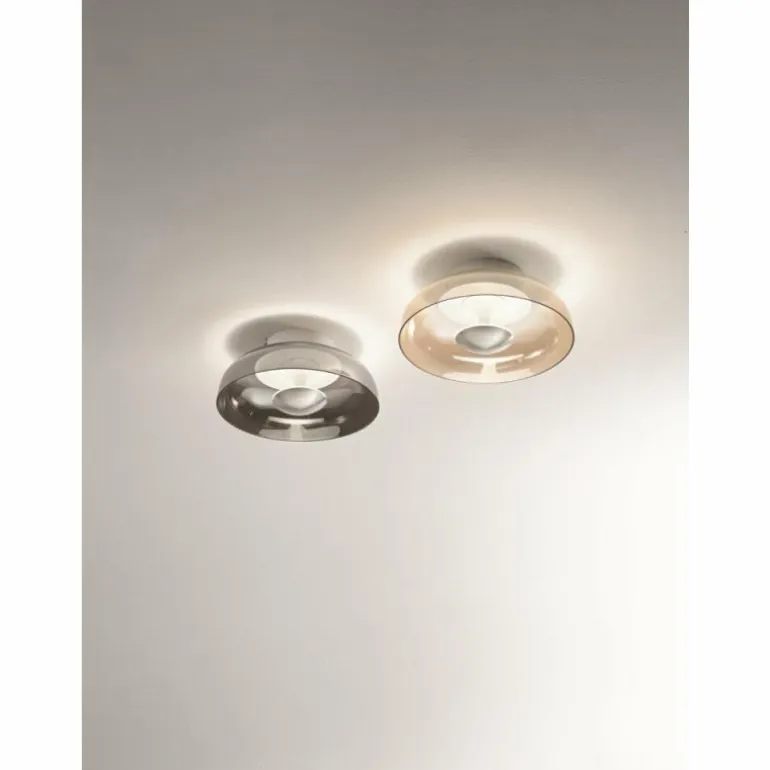 Plafonnier Fabas Luce Vintage LED Aluminium, Blanc, 1 lumière