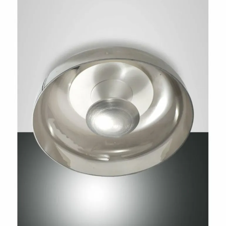 Plafonnier Fabas Luce Vintage LED Aluminium, Blanc, 1 lumière