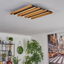 Plafonnier Favorina LED Écru, Noir, 1 lumière, Télécommandes