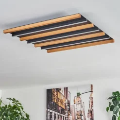 Plafonnier Favorina LED Écru, Noir, 1 lumière, Télécommandes