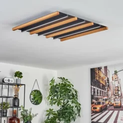 Plafonnier Favorina LED Écru, Noir, 1 lumière, Télécommandes