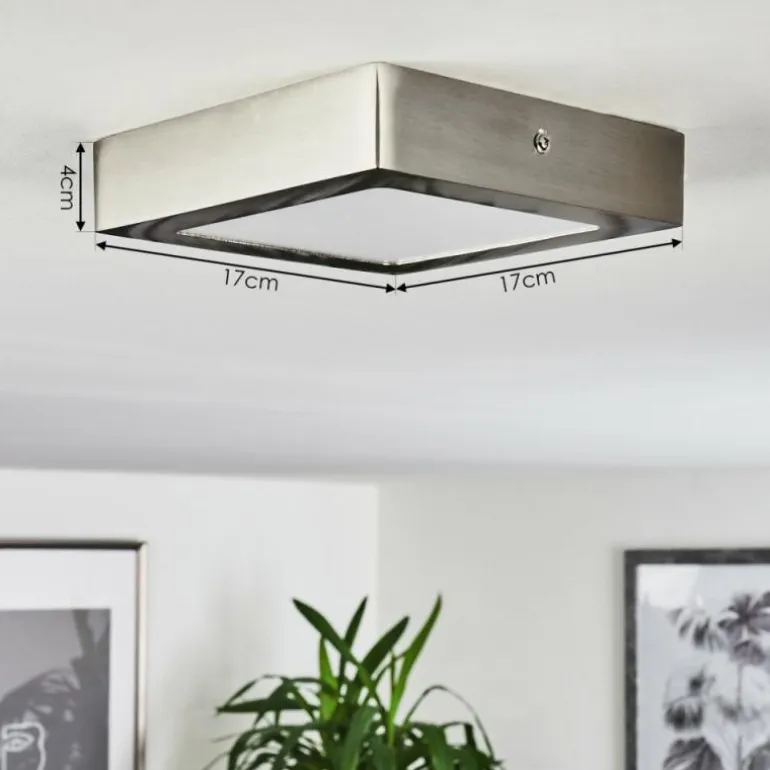 Plafonnier Finsrud LED Nickel mat, 1 lumière
