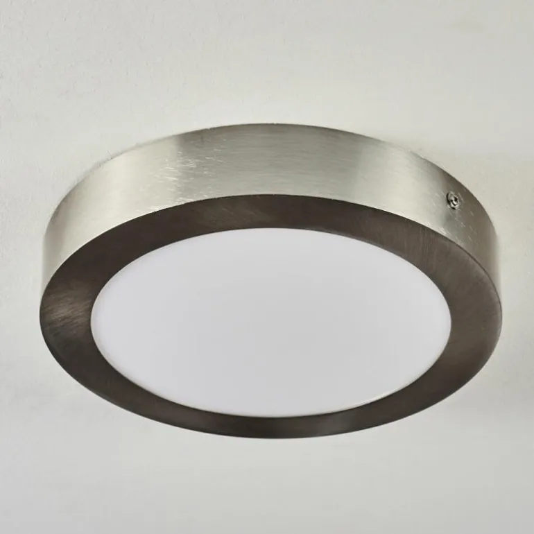 Plafonnier Finsrud LED Nickel mat, 1 lumière