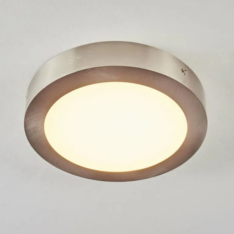 Plafonnier Finsrud LED Nickel mat, 1 lumière