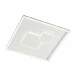 Plafonnier Fischer & Honsel Trey LED Blanc, 1 lumière, Télécommandes, Changeur de couleurs