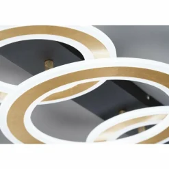 Plafonnier Fischer & Honsel Circle LED Noir, 1 lumière, Télécommandes