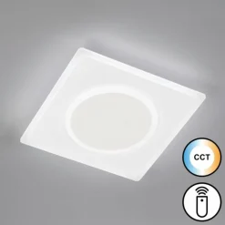 Plafonnier Fischer & Honsel Bisi LED Blanc, 1 lumière, Télécommandes