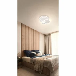 Plafonnier Fischer & Honsel Joster LED Blanc, 1 lumière, Télécommandes