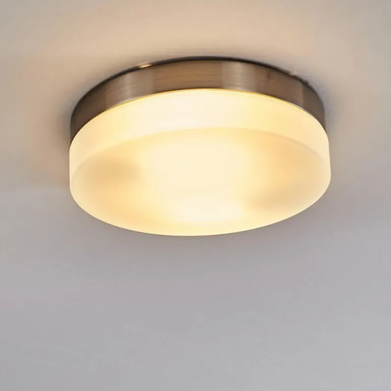 Plafonnier Fresno Nickel mat, 2 lumières