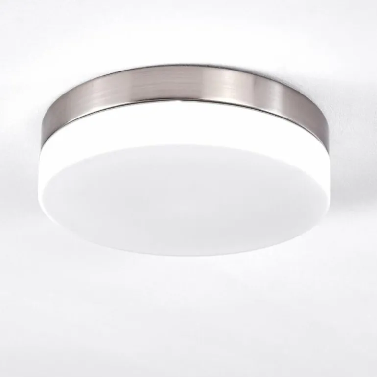 Plafonnier Fresno Nickel mat, 2 lumières