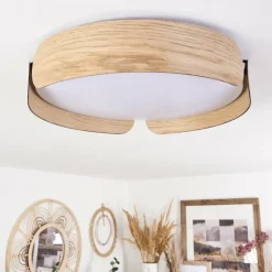 Plafonnier Fuscado LED Couleur bois, 1 lumière